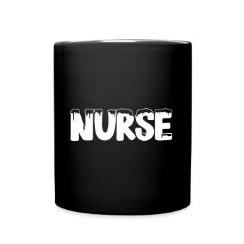 Text Eis Weihnachten Kostüm Krankenschwester - Tasse einfarbig - Schwarz - Vorne