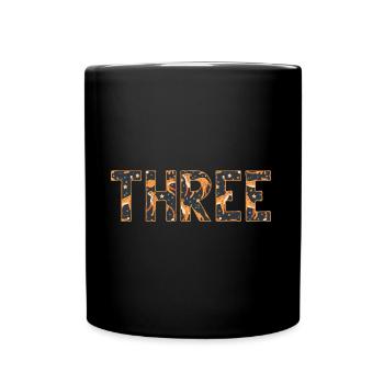 Jungle Birthday Children Zoo Animal 3 years old - Full Colour Mug - black - Front