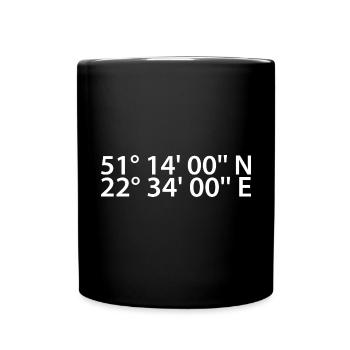 Coordonnées de Lublin - Mug uni - noir - Devant