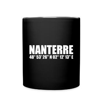 Nanterre Koordinaten - Tasse einfarbig - Schwarz - Vorne