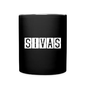 Siva's airport sign - Full Colour Mug - black - Front