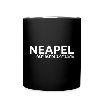 Coordonnées de Naples - Mug uni - noir - Devant