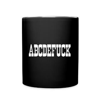 abcdefuck - Mug uni - noir - Devant