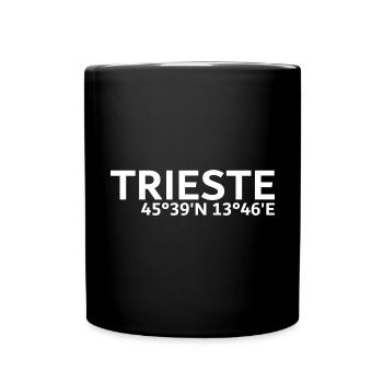 Coordonnées de Trieste - Mug uni - noir - Devant
