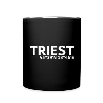 Coordonnées de Trieste - Mug uni - noir - Devant