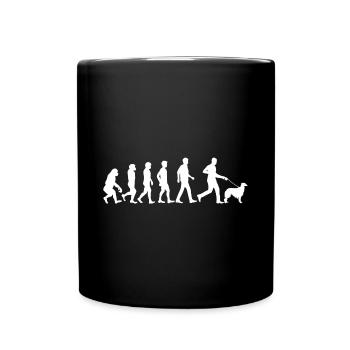 Silken Windhound Hund Evolution Hundebesitzer - Tasse einfarbig - Schwarz - Vorne