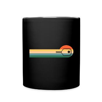 Pickleball Vintage Sunset Dink Pickleball Player - Full Colour Mug - black - Front