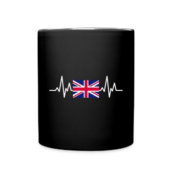 Mon cœur bat pour Angleterre - Mug uni - noir - Devant