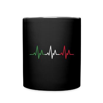 My heart beats for Italy - Full Colour Mug - black - Front