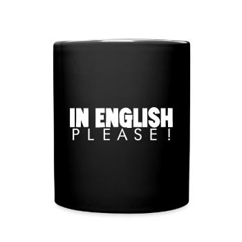 En anglais s’il vous plaît ! - Mug uni - noir - Devant