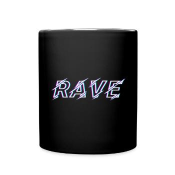 Techno Rave Festival Electro Music Raver - Full Colour Mug - black - Front