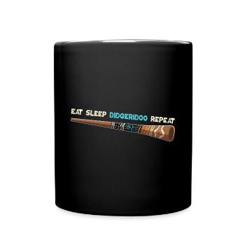 Manger Didgeridoo Sommeil Répéter - Mug uni - noir - Devant