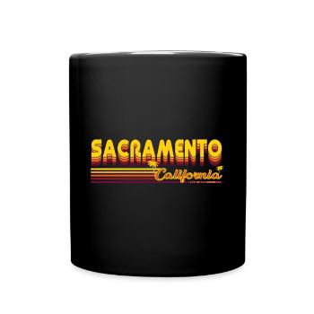 Sacramento California Retro et Vintage Design - Mug uni - noir - Devant