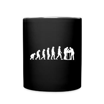 Funny Arm Wrestling Human Evolution For Arm - Full Colour Mug - black - Front