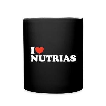 I love Nutrias Heart Shirt - Full Colour Mug - black - Front