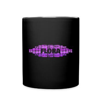Mutter Mama Mutti Flora - Tasse einfarbig - Schwarz - Vorne