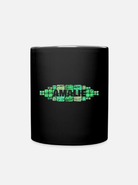 Geschenk für Amalie - Tasse einfarbig - Schwarz
