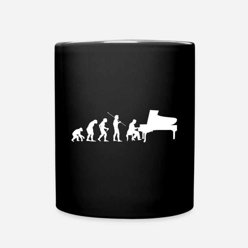 Pianiste Evolution drôle - Mug uni - noir