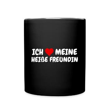 J’aime ma petite amie chaude Red Heart Hot Girl - Mug uni - noir - Devant
