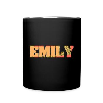 Prénom pour Emily Nom de jeune fille Nom de la femme - Mug uni - noir - Devant