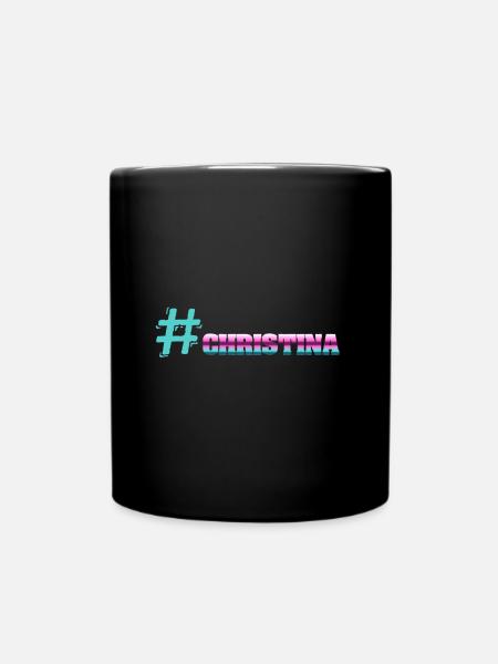 Cooler Christina - Tasse einfarbig - Schwarz