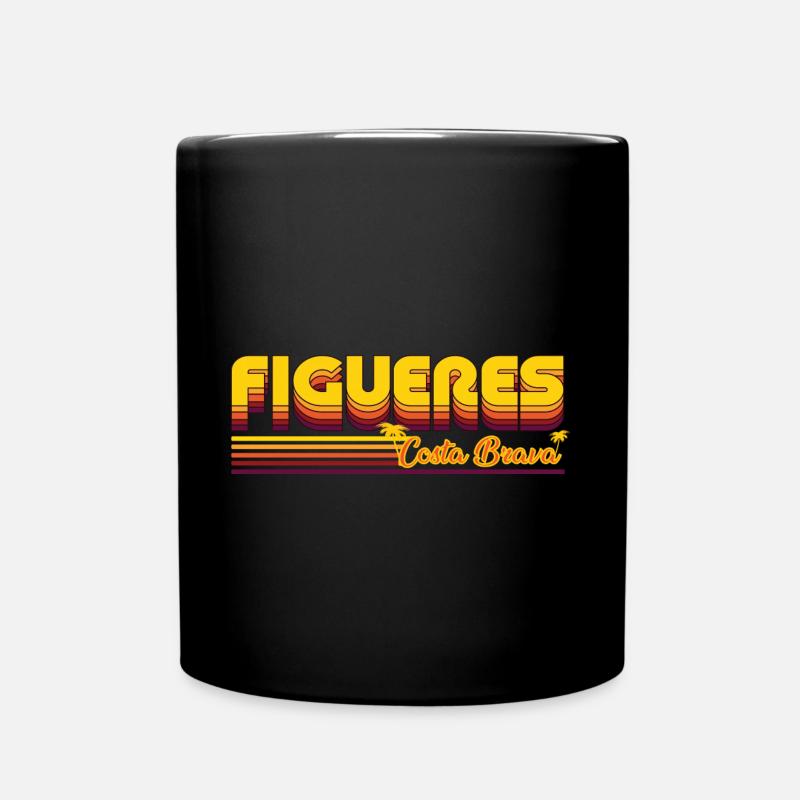 sommerliches Figueres Costa Brava Design - Tasse einfarbig - Schwarz