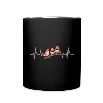 Pinsons zèbres Oiseau Pinson zèbre - Mug uni - noir - Devant