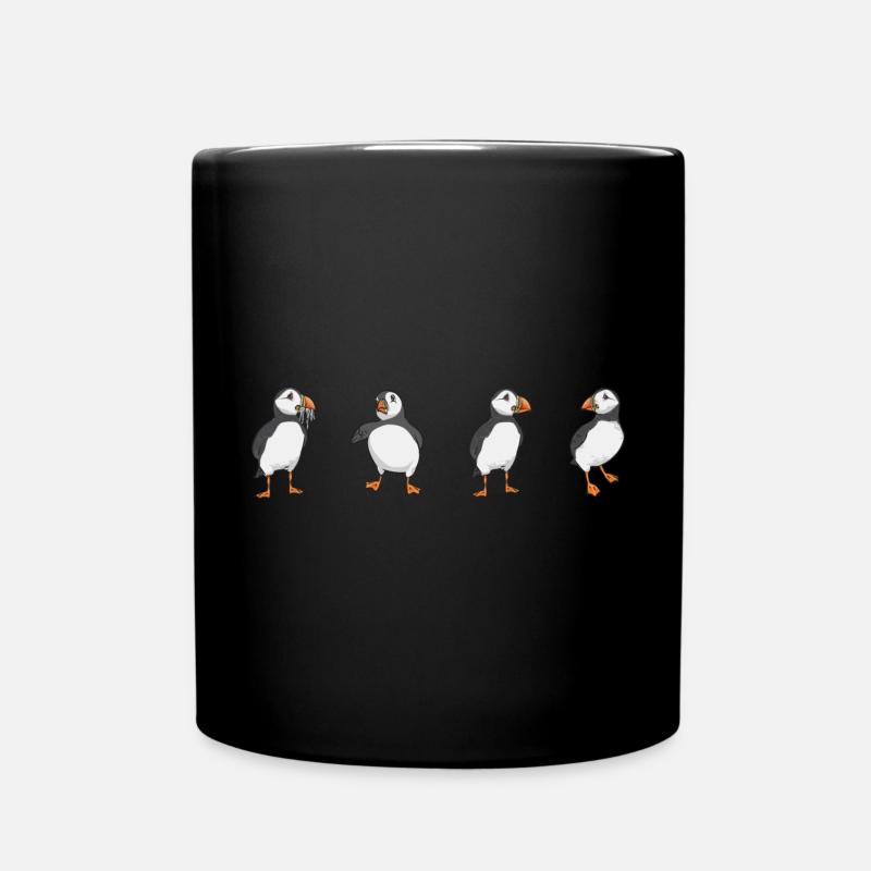 Papageientaucher Puffin Alkenvögel Lunde - Tasse einfarbig - Schwarz