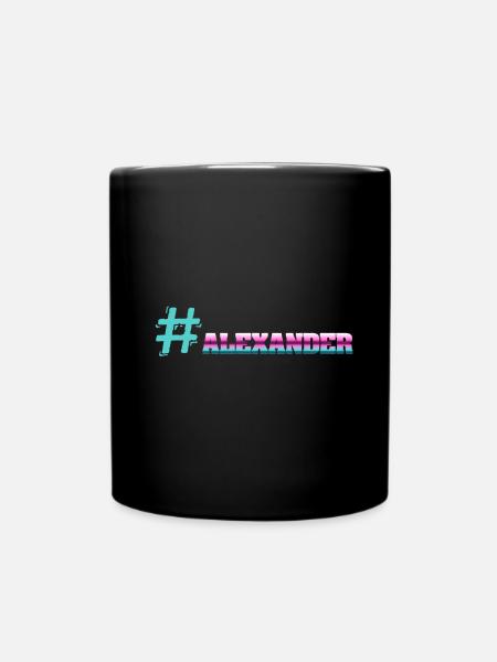 Geschenk für Alexander - Tasse einfarbig - Schwarz