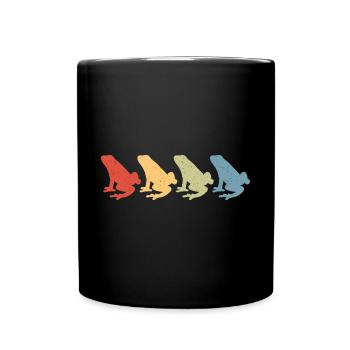 Frog Owner Retro Herpetologist Amphibian Vintage - Full Colour Mug - black - Front
