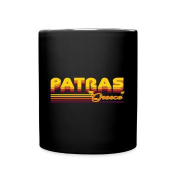 Patras: design rétro méditerranéen - Mug uni - noir - Devant