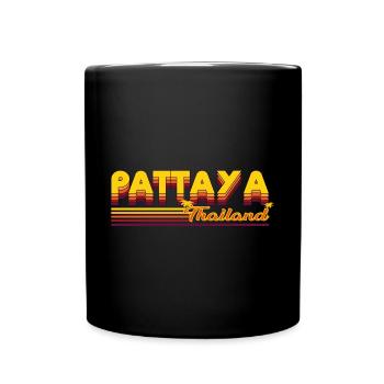 Pattaya - Leben am Meer sommerliches Design - Tasse einfarbig - Schwarz - Vorne