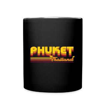 Phuket Tropical Vibes Design - Full Colour Mug - black - Front