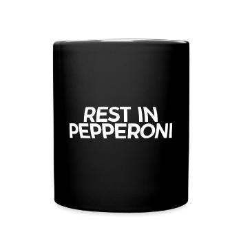 Repos dans le pepperoni - Mug uni - noir - Devant