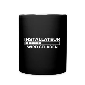 Installateur Spruch Heizung Installateur Geschenk - Tasse einfarbig - Schwarz - Vorne