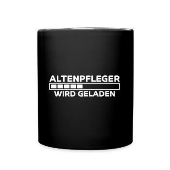 Altenpfleger Spruch Lustiges Altenpfleger Geschenk - Tasse einfarbig - Schwarz - Vorne