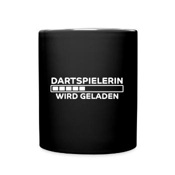 Dartspielerin Spruch Darter Dartspielerin Geschenk - Tasse einfarbig - Schwarz - Vorne