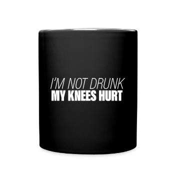 Je ne suis pas ivre, j’ai mal aux genoux - Mug uni - noir - Devant