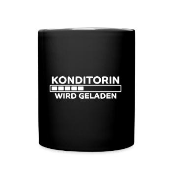 Konditorin Spruch Backen Witz Konditorin Geschenk - Tasse einfarbig - Schwarz - Vorne