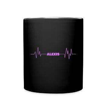 Alexis als Vorname - Tasse einfarbig - Schwarz - Vorne