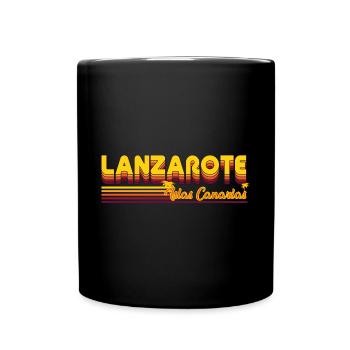 Lanzarote Urlaubs Design für den Fan der Kanaren - Tasse einfarbig - Schwarz - Vorne