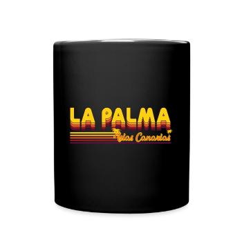 La Palma Insel der Kanaren - Tasse einfarbig - Schwarz - Vorne