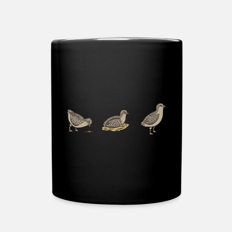 Quail Bird - Full Colour Mug - black