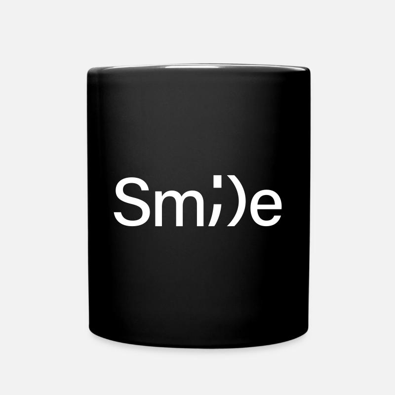 Smile - Full Colour Mug - black
