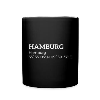 Hamburg Hamburg coordinates - Full Colour Mug - black - Front