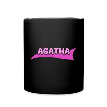Geschenk für Agatha - Tasse einfarbig - Schwarz - Vorne