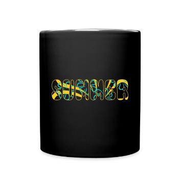 Été - soleil - vacances - bonne humeur - Mug uni - noir - Devant