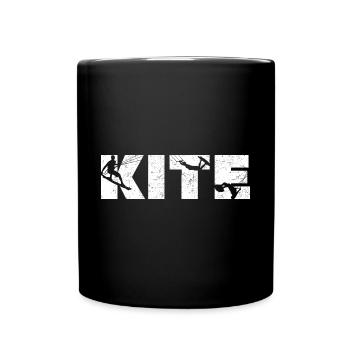 Kitesurfing - Tasse einfarbig - Schwarz - Vorne
