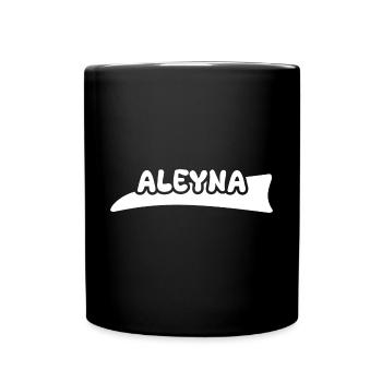 Vorname Aleyna - Tasse einfarbig - Schwarz - Vorne