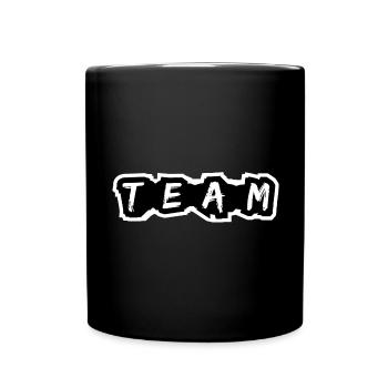 Team Mannschaft - Tasse einfarbig - Schwarz - Vorne